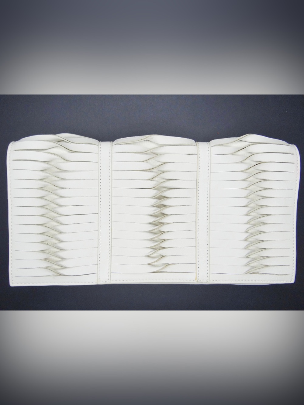CLUB MONACO Woven White/Ivory  Clutch Purse